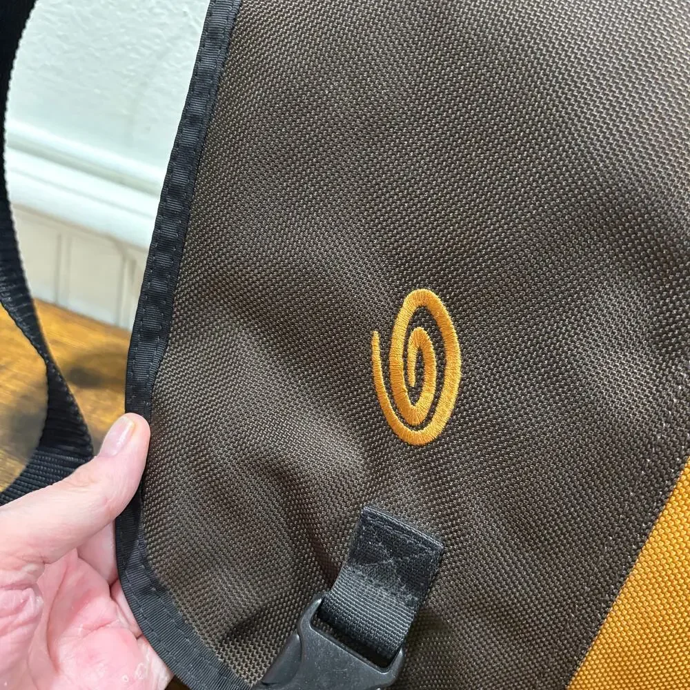 Timbuk2 Classic Laptop Messenger Bag Tri-Color Medium Brown Mustard Yellow